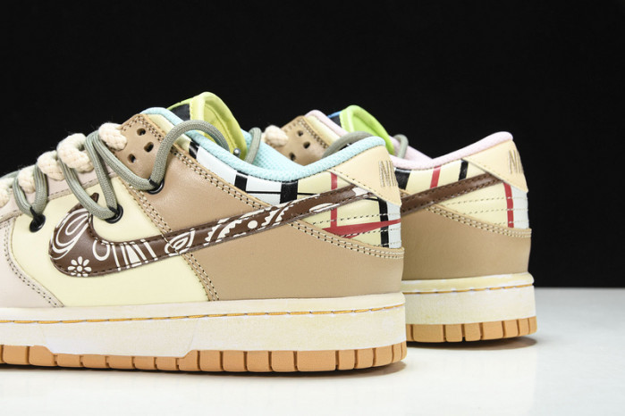 dunk low prm sb "cashew nut flower fl001