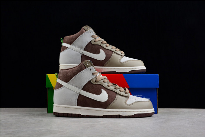 nike dunk high light chocolate - dh5348-100