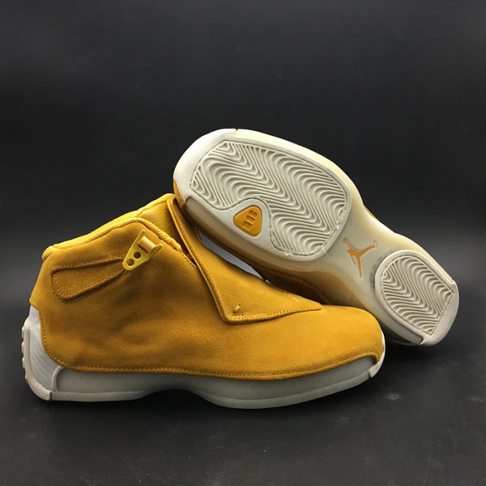 air jordan 18 retro "yellow suede" - air jordan - aa2494-701