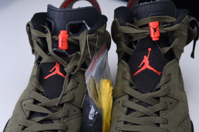 travis scott air jordan 6 medium olive - cn1084-200